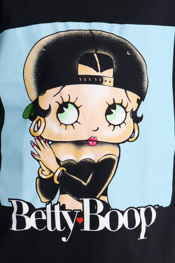 Mini Betty Boop Praying Tee - Black