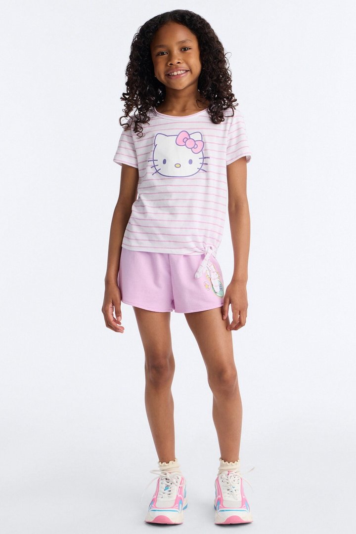 Mini Hello Kitty Believe In Love Short Set - Purple/combo