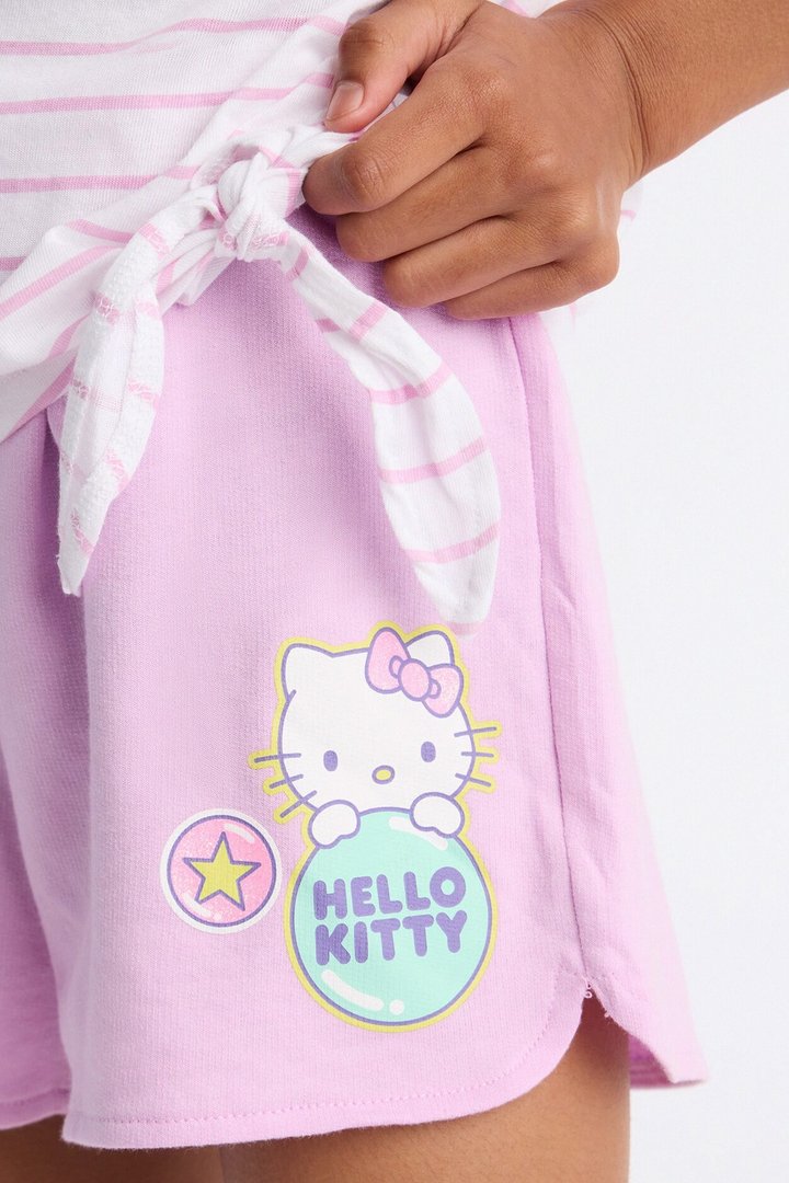 Mini Hello Kitty Believe In Love Short Set - Purple/combo