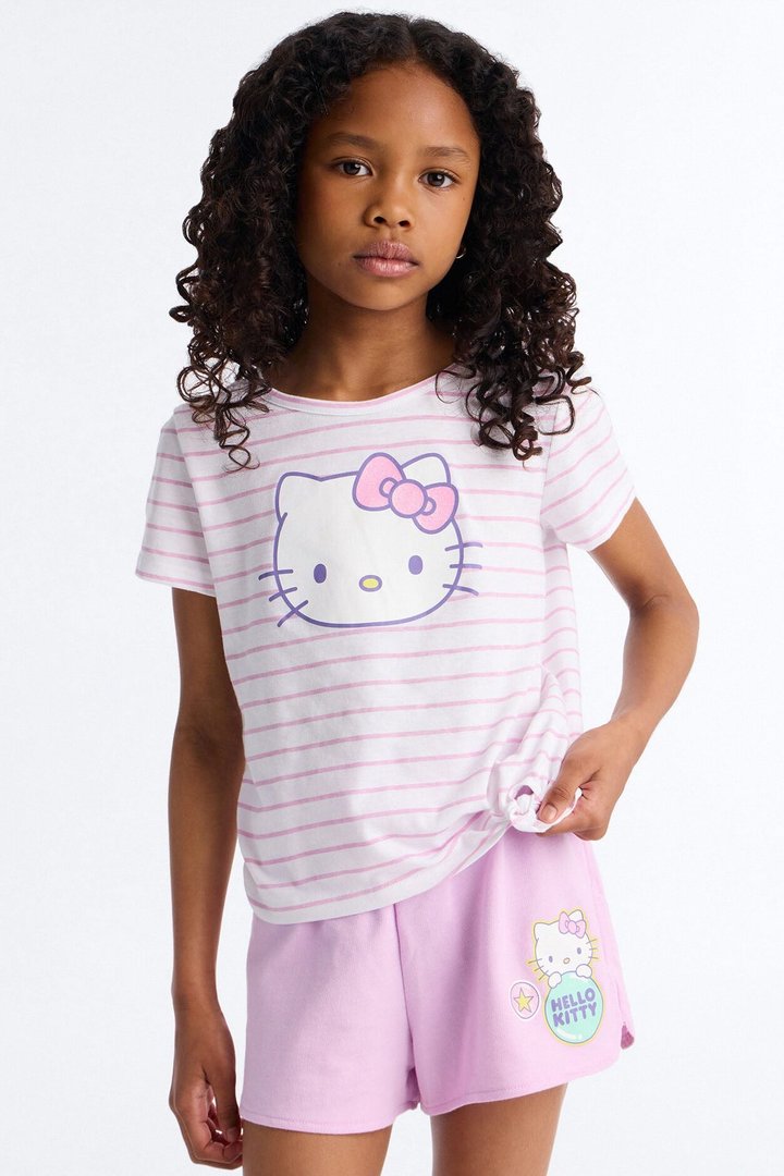 Mini Hello Kitty Believe In Love Short Set - Purple/combo