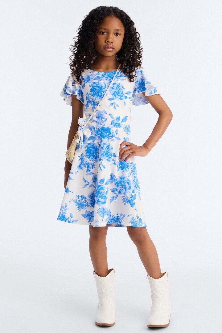 Mini On An Adventure Dress - Ivory/combo