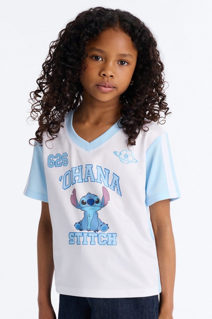 Mini Stitch Ohana Soccer Jersey - White/Blue