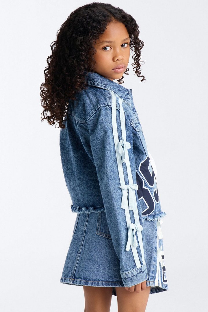 Mini Never Slowing Down Denim Jacket - Medium Wash