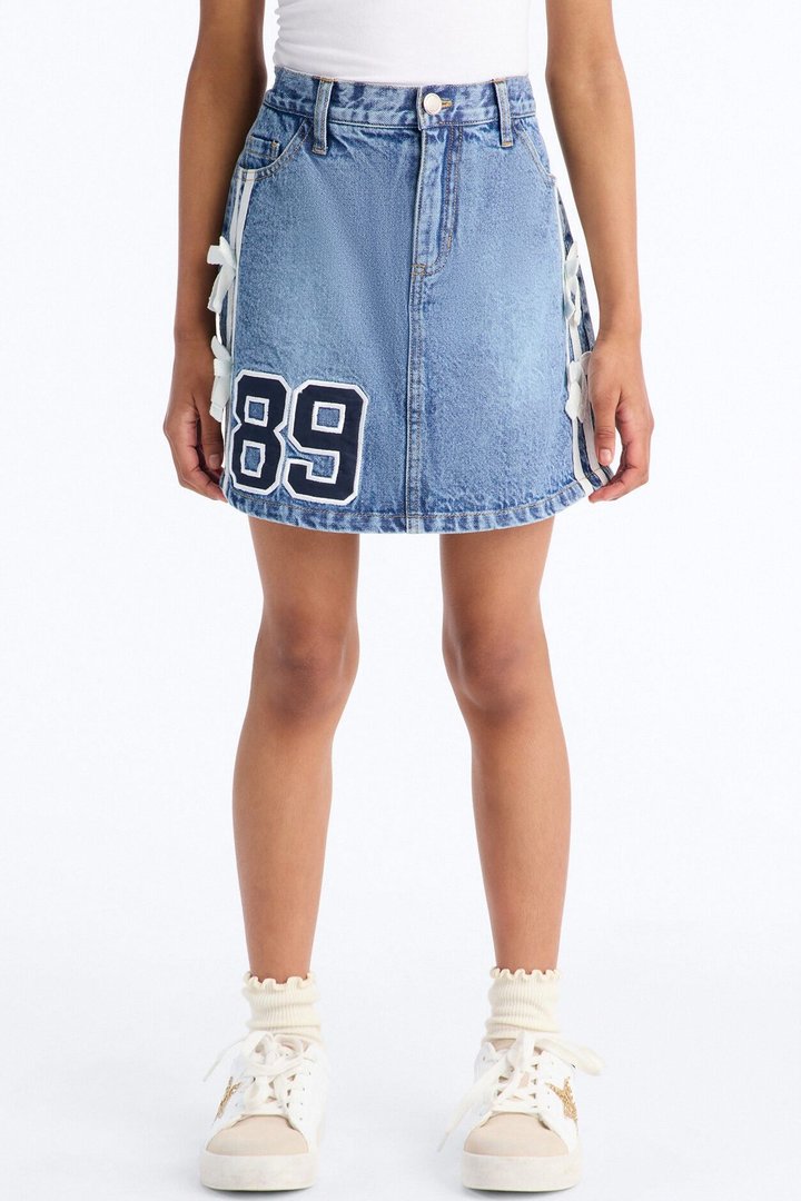 Mini Never Slowing Down Denim Skirt - Medium Wash