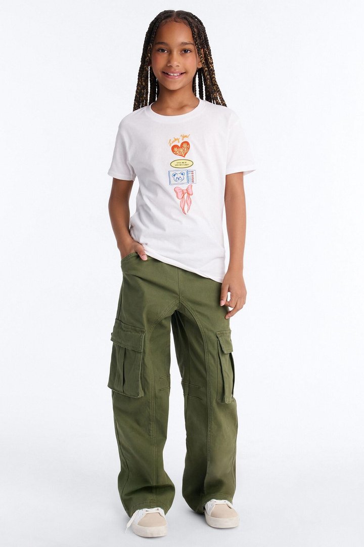 Mini Lucky You Short Sleeve Tee - White