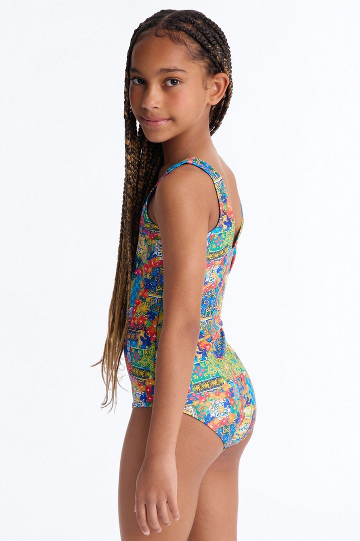 Mini Kailani 1 Piece Swimsuit - Teal/combo