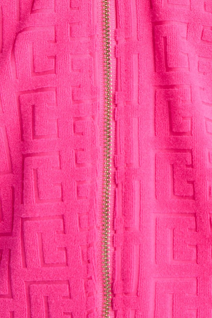 Mini Elyna Terry Cloth Short Set - Hot Pink