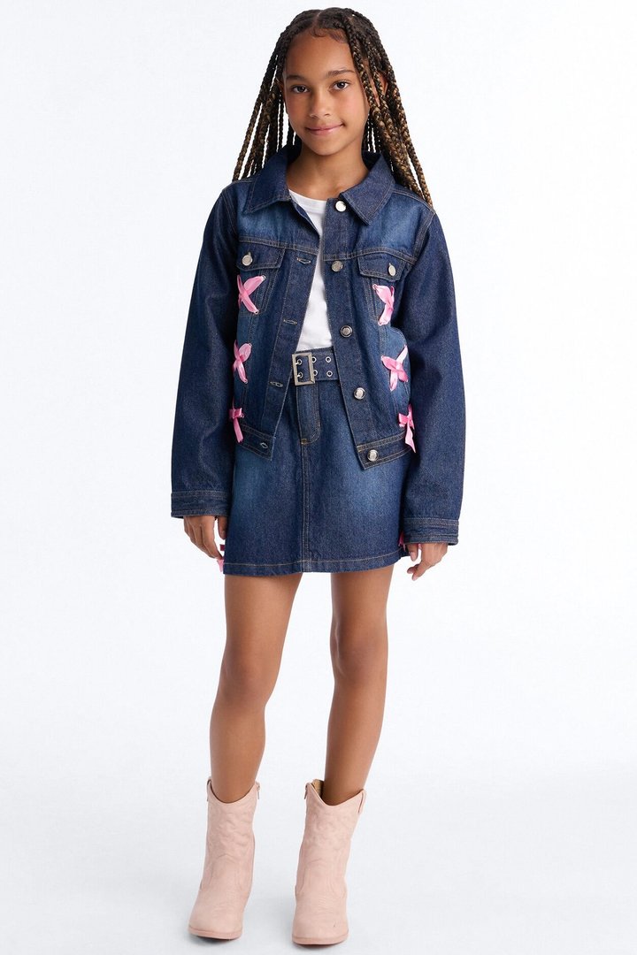 Mini Wildest Dreams Denim Jacket - Dark Wash