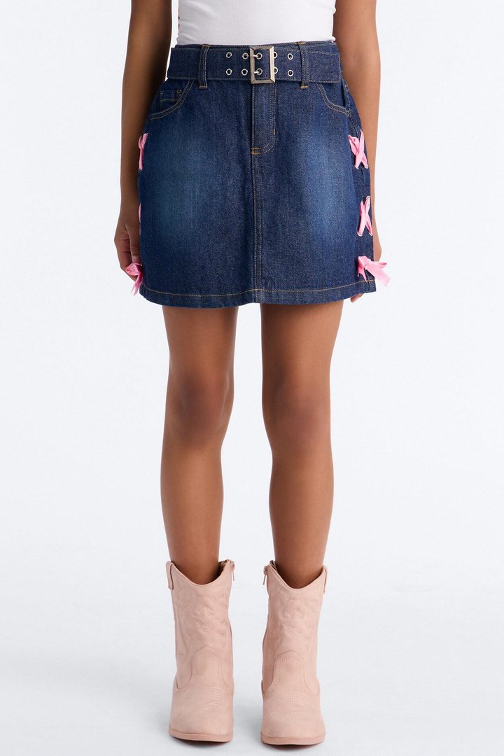 Mini Wildest Dreams Denim Skirt - Dark Wash