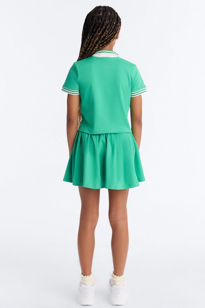 Mini Ready To Play Active Polo Skort Set - Green