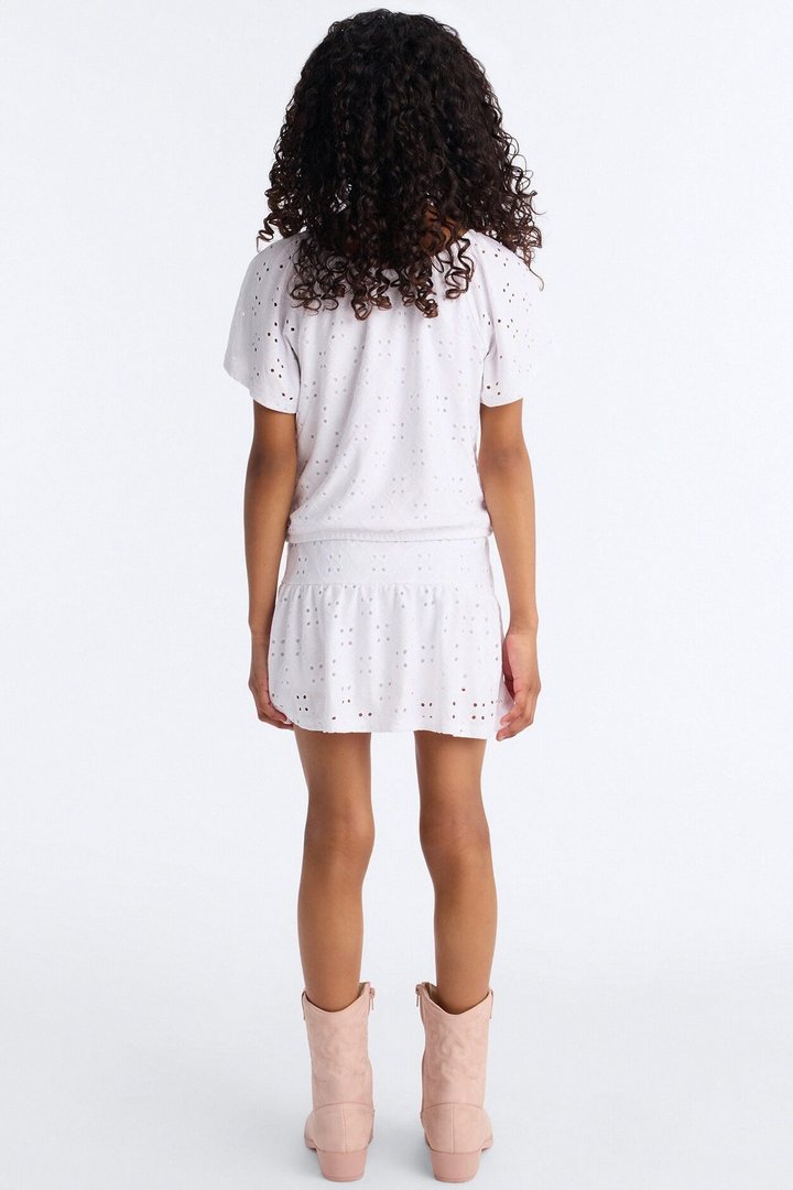 Mini Apple Of My Eyelet Skort Set - White