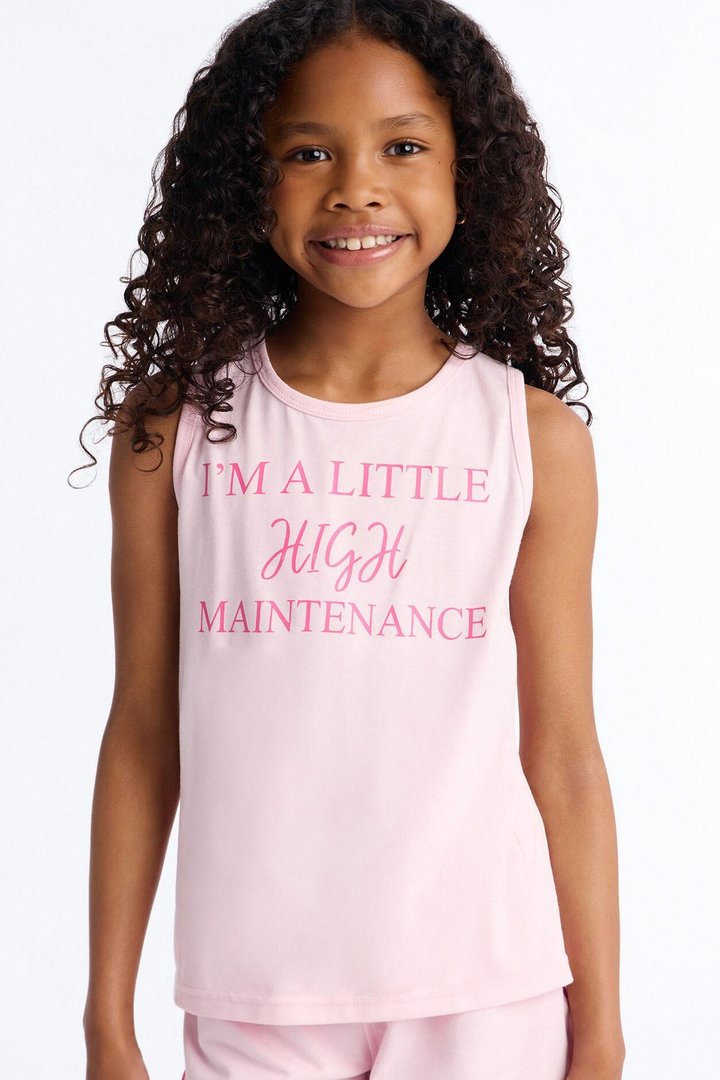 Mini A Little High Maintenance Short Set - Pink
