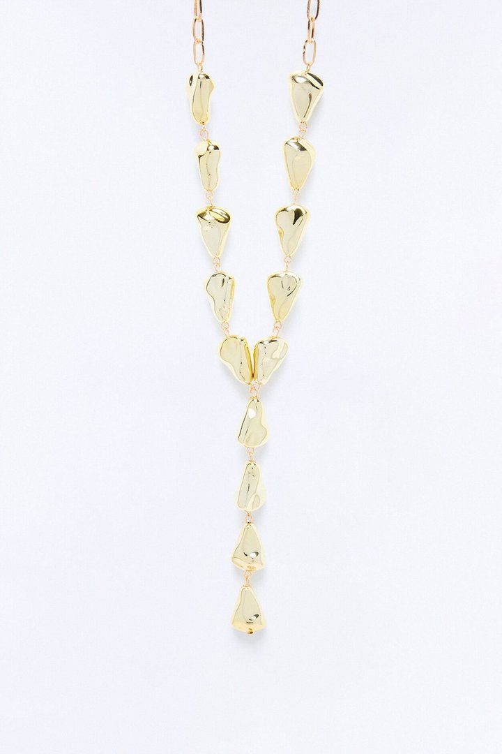 Deja Vu Lariat Necklace - Gold