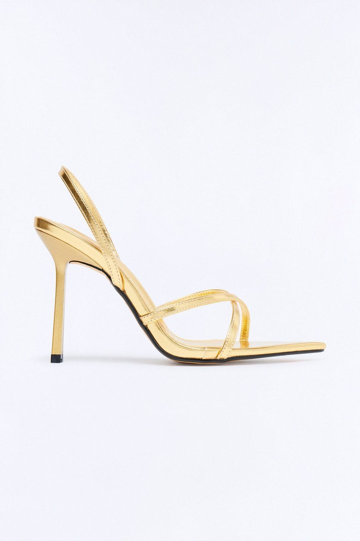 Annalise Stiletto Slingback Heels - Gold