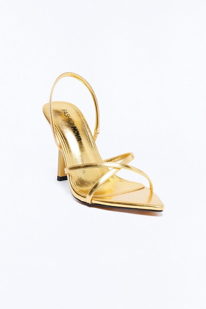 Annalise Stiletto Slingback Heels - Gold