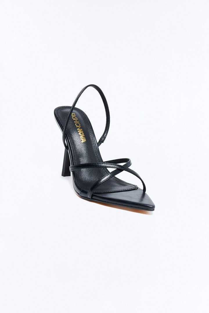 Annalise Stiletto Slingback Heels - Black
