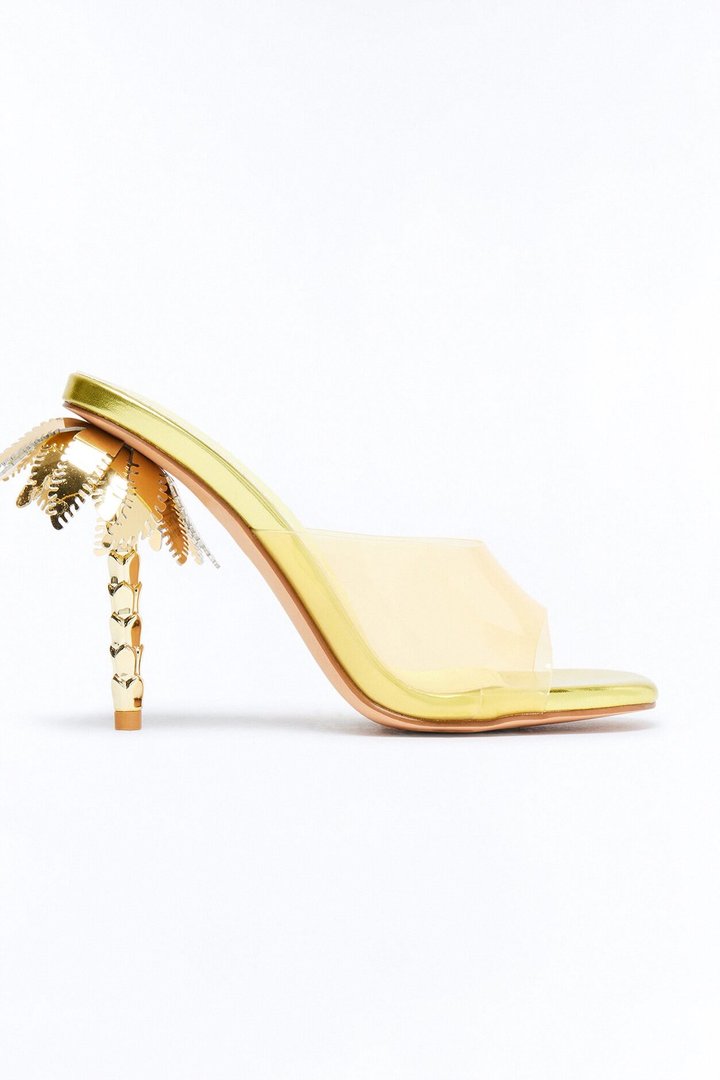 Palms Novelty Heels - Yellow