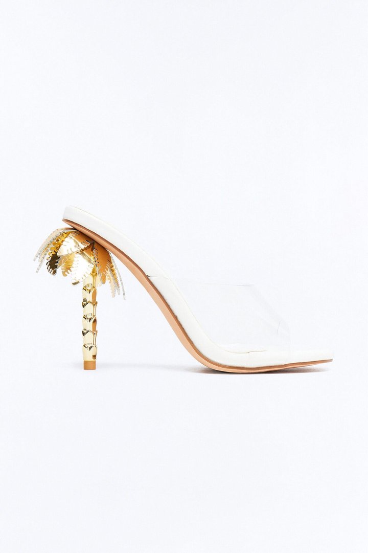Palms Novelty Heels - White
