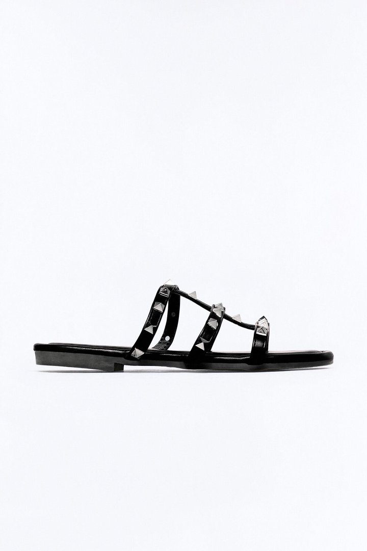 Cambria Studded Sandals - Black