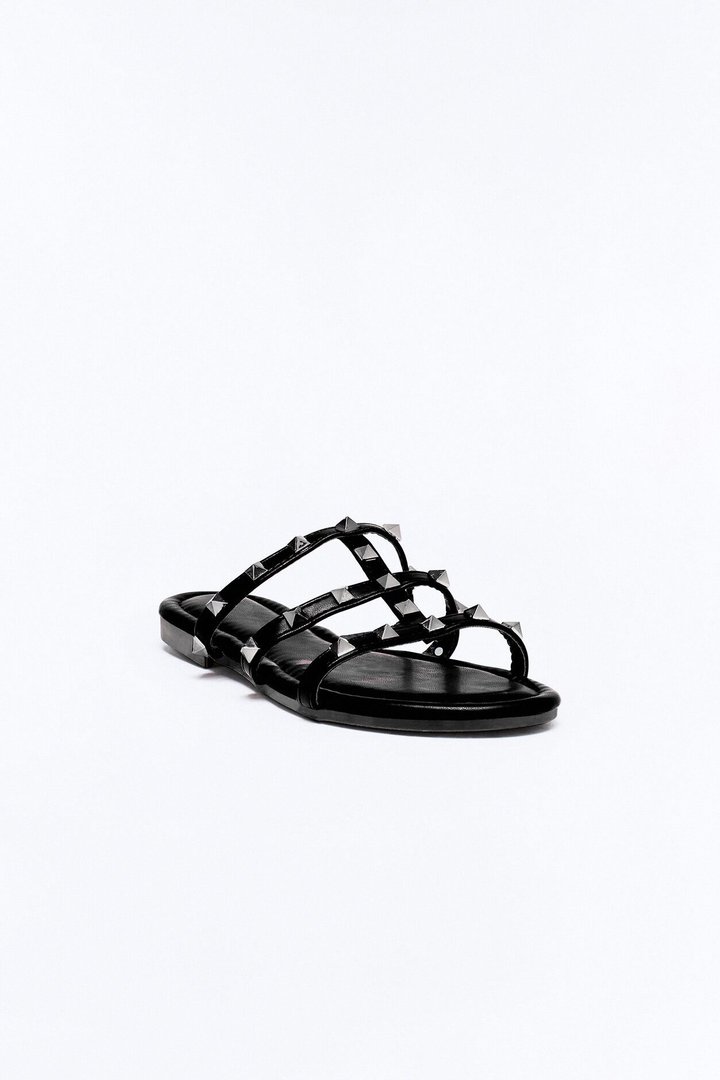 Cambria Studded Sandals - Black