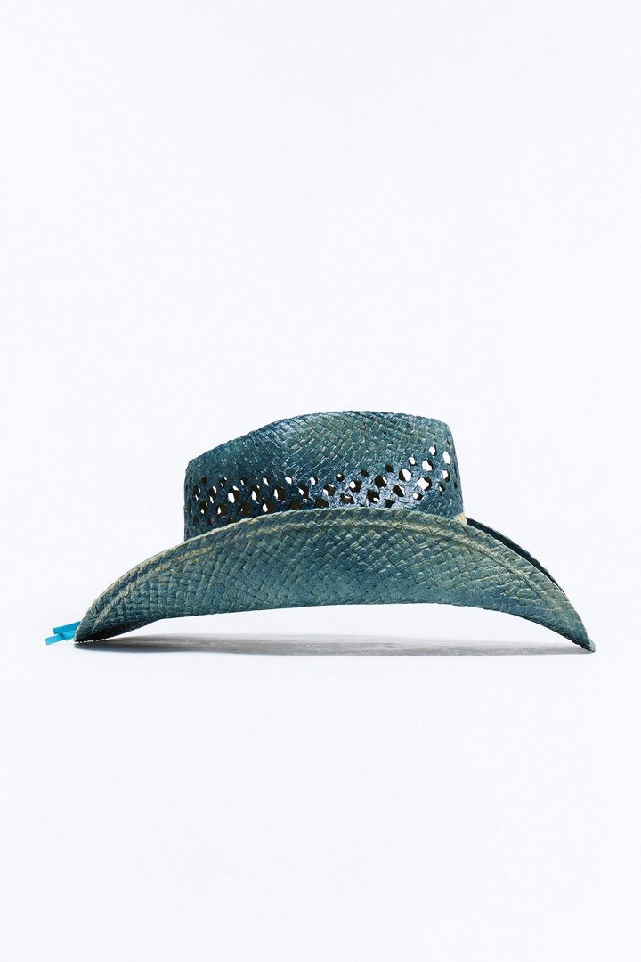 Star Of The Rodeo Straw Cowboy Hat - Blue