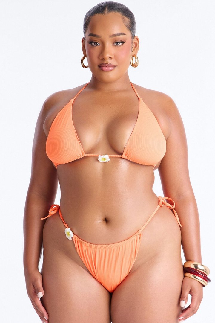 Sunbeam Dream 3 Piece Bikini & Sarong Set - Coral