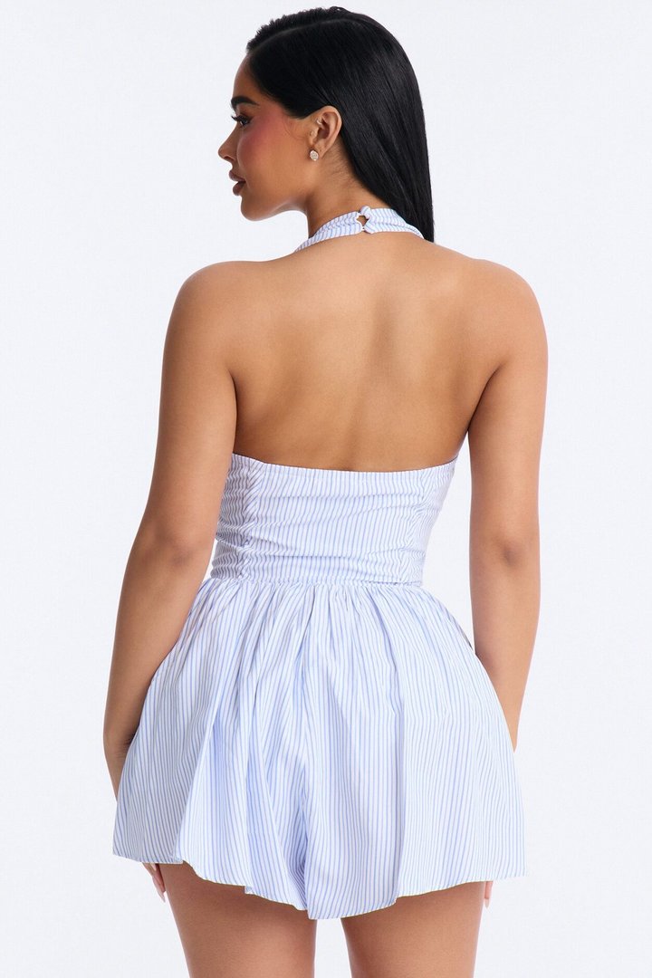Picnic Daydream Striped Romper - Blue
