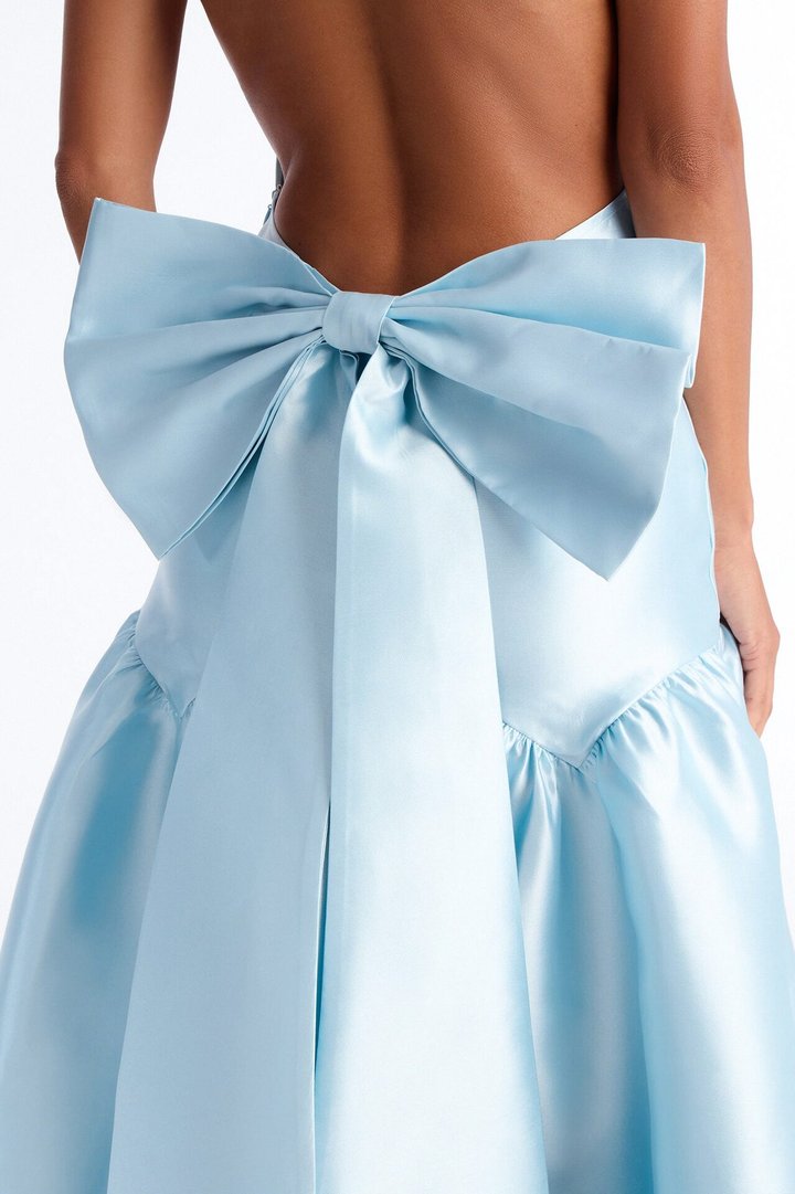 Absolute Stunner Bow Gown - Light Blue