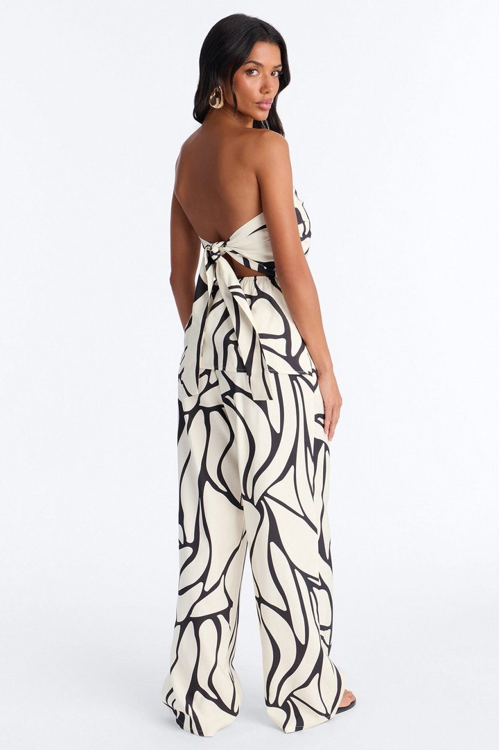 Tracy Strapless Pant Set - Ivory