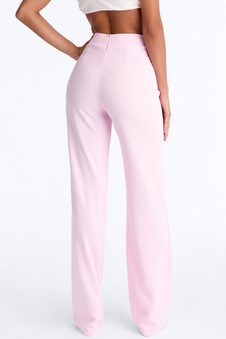 Call It Even Wide Leg Dress Pants - Light Pink
