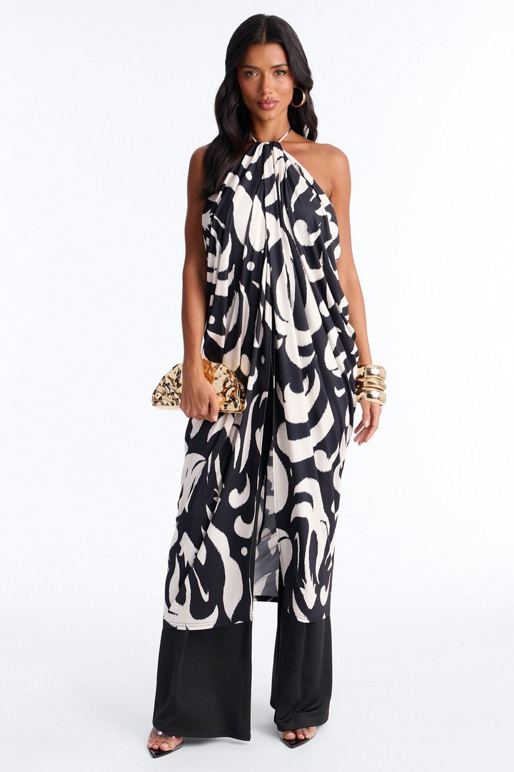 Solana Backless Halter Jumpsuit - Black