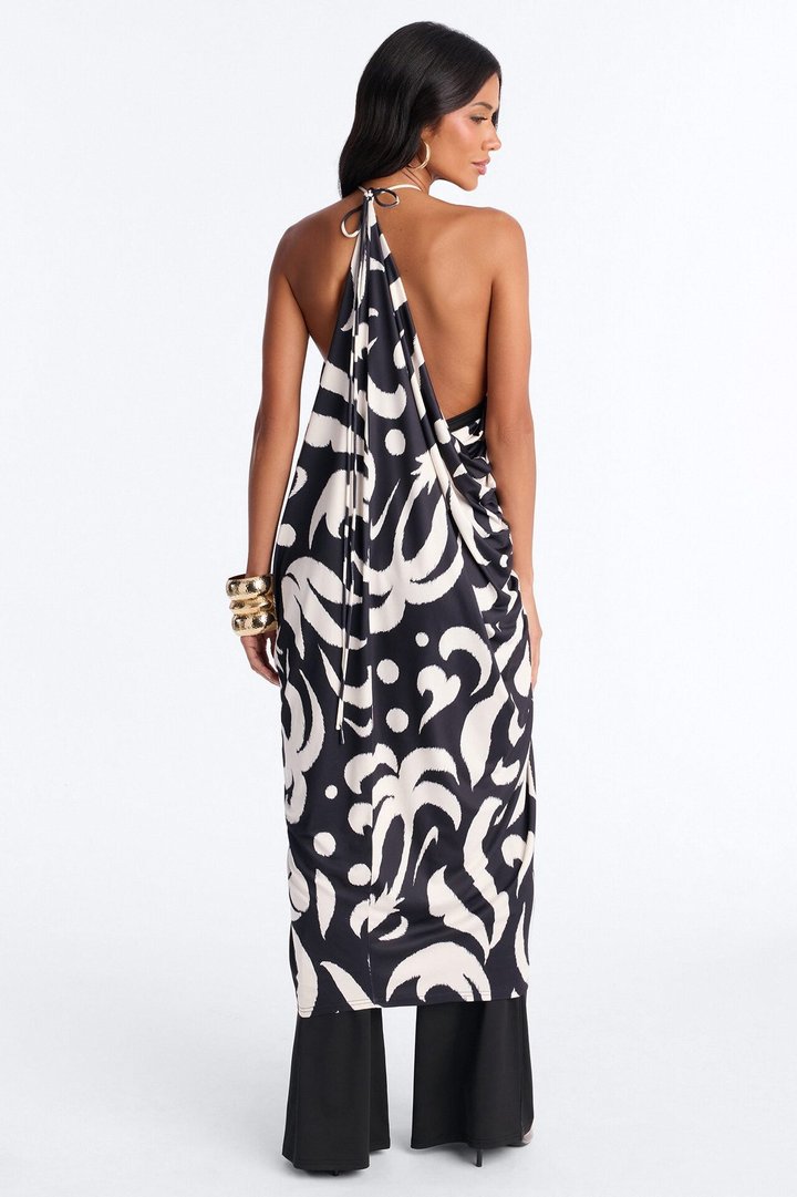 Solana Backless Halter Jumpsuit - Black
