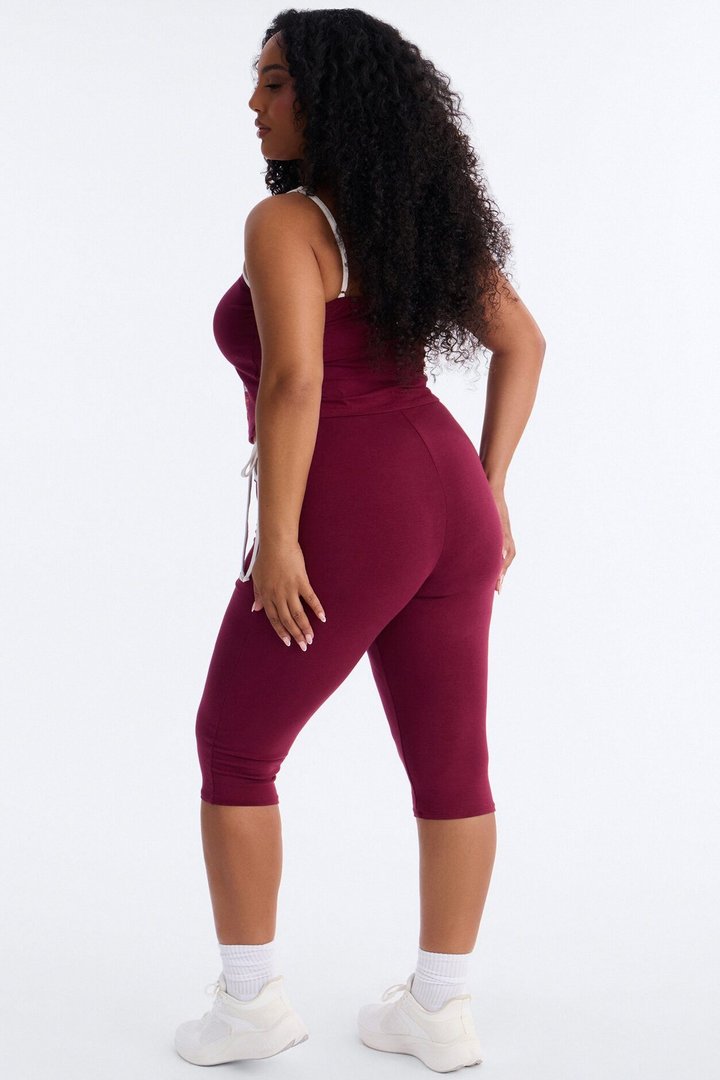 Lexi Capri Legging Set - Burgundy