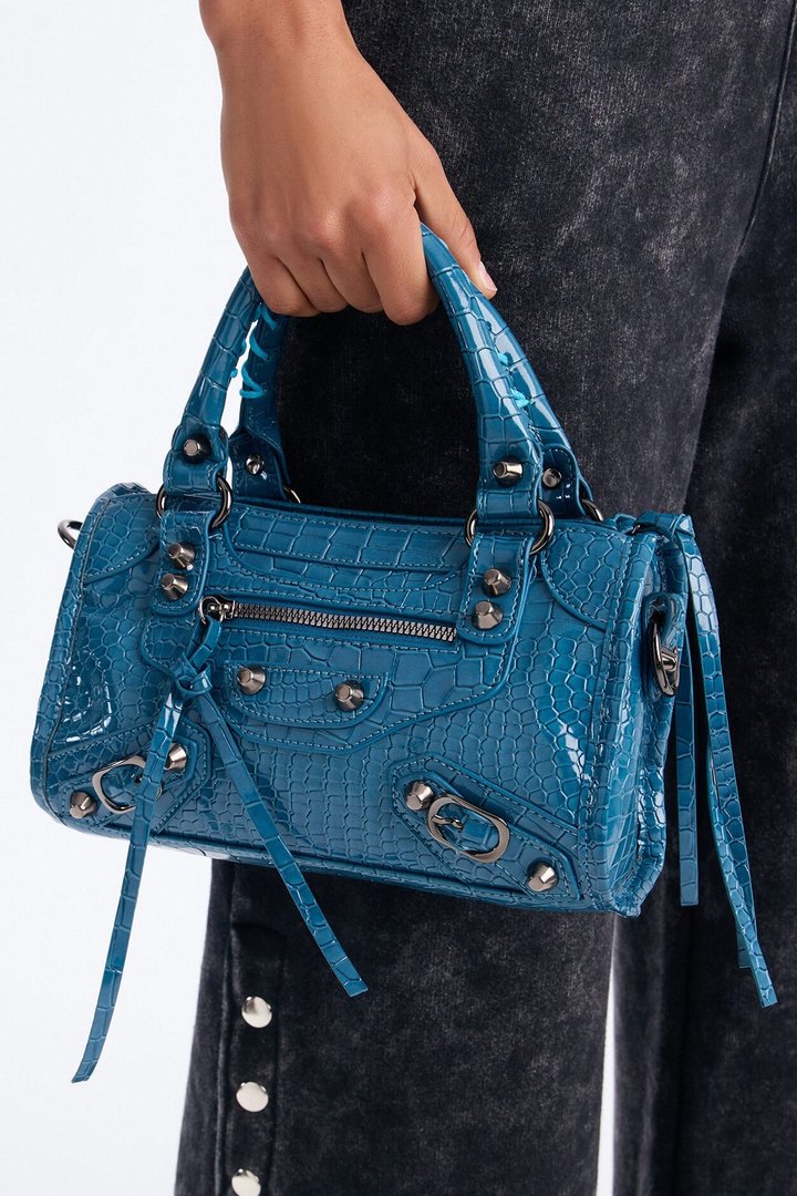 Extravagant Motion Satchel Handbag - Teal