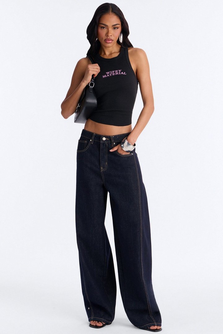Wifey Material Tank Top - Black