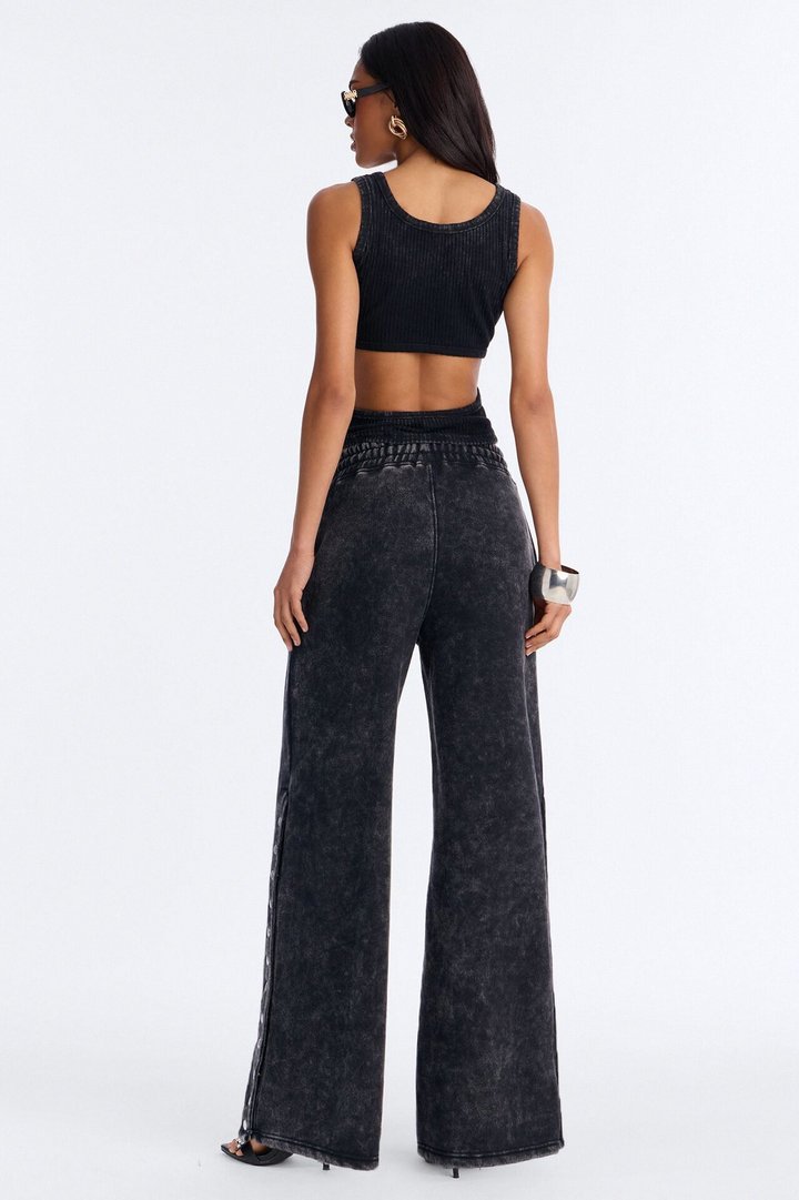 More Than A Studded Fleece Pant Set - Black