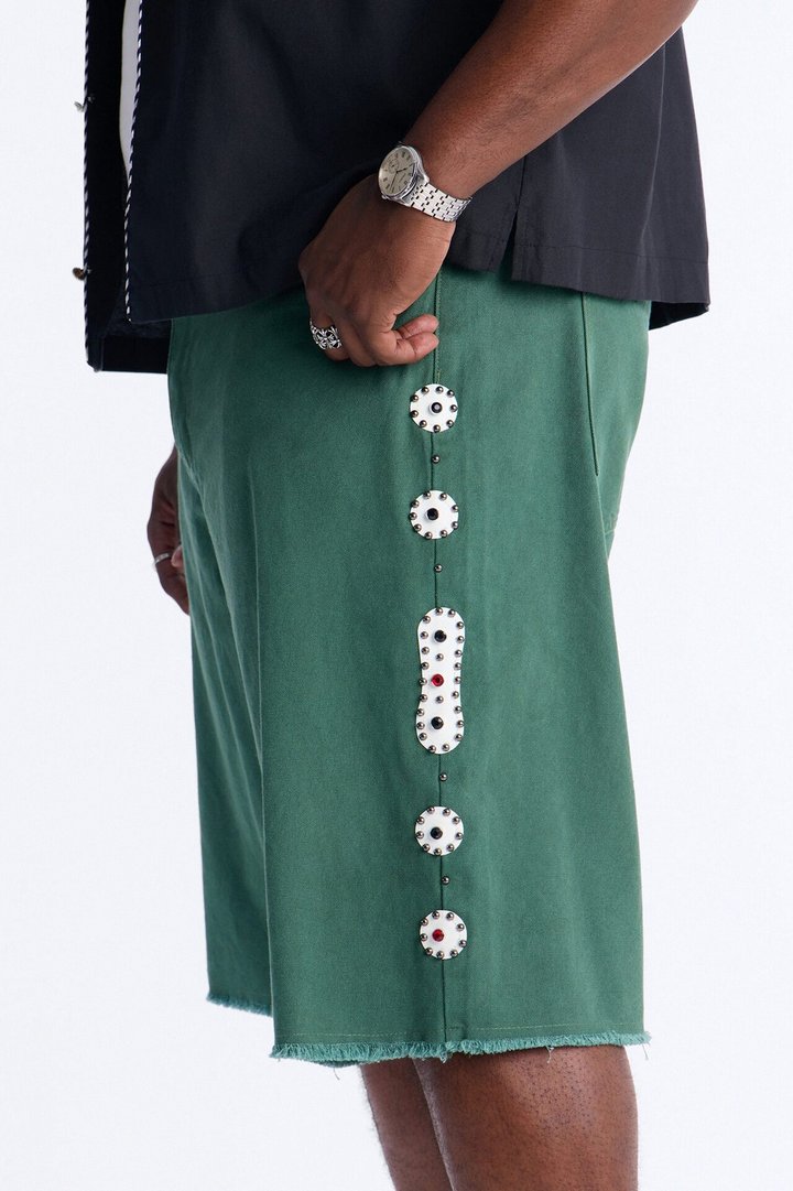 Aspiring Artist Embellished Short - Olive