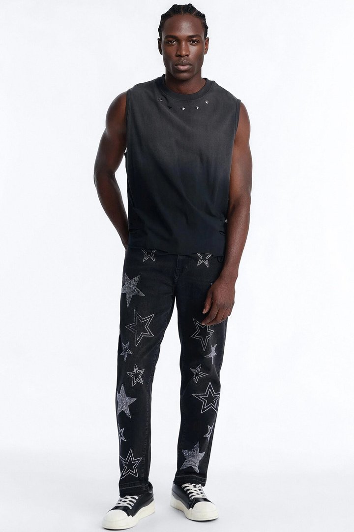 Starlight Fade Slim Jeans - Black Wash