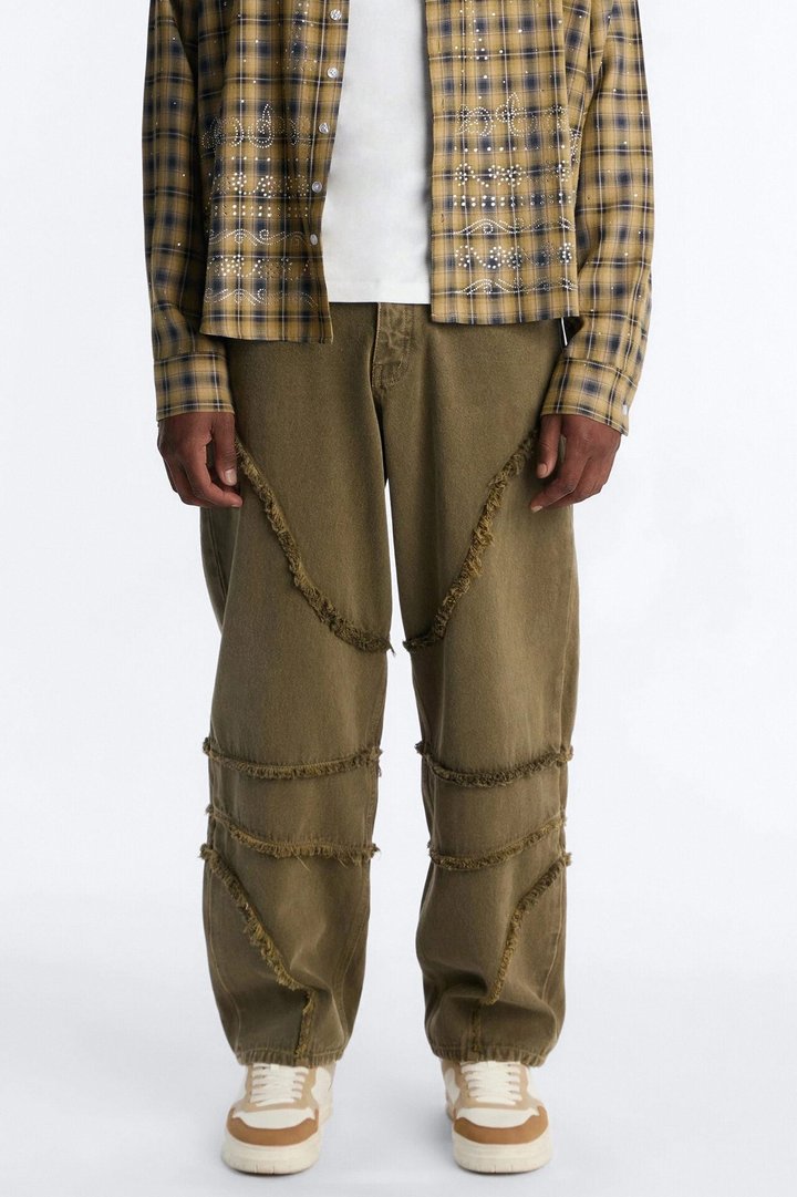 Barrel Urban Fray Jeans - Olive