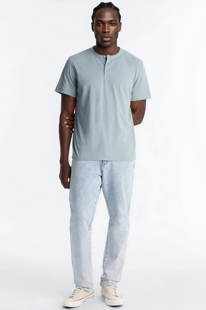 Your Everyday Classic Henley - Slate Blue