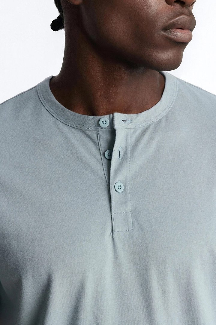 Your Everyday Classic Henley - Slate Blue