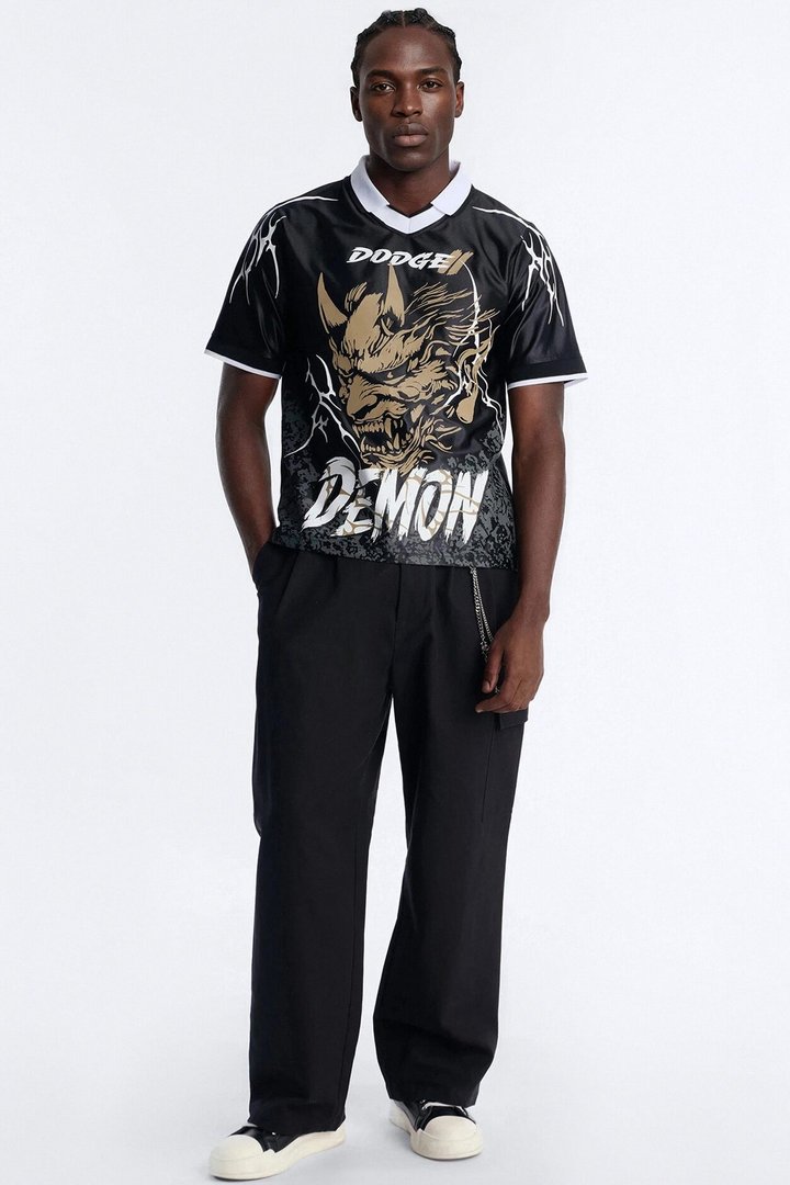 Dodge Demon Soccer Jersey Tee - Black
