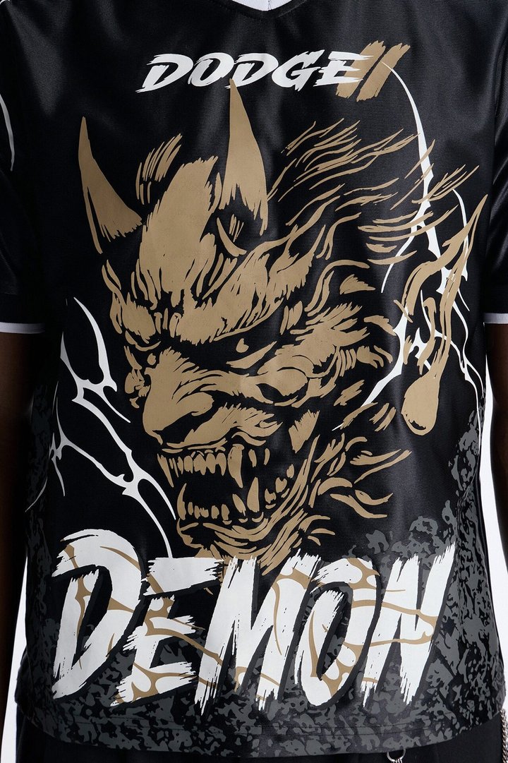 Dodge Demon Soccer Jersey Tee - Black