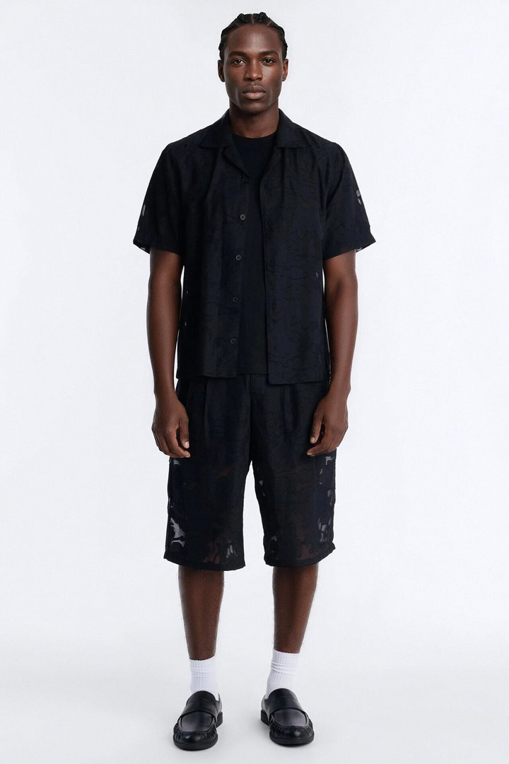 Baggy Duskforged Desert Rose Short - Black