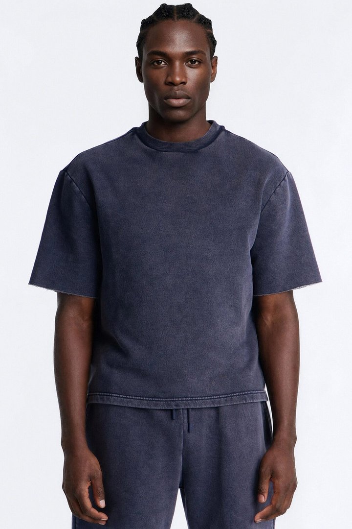 On The Go Washed Tee - Navy