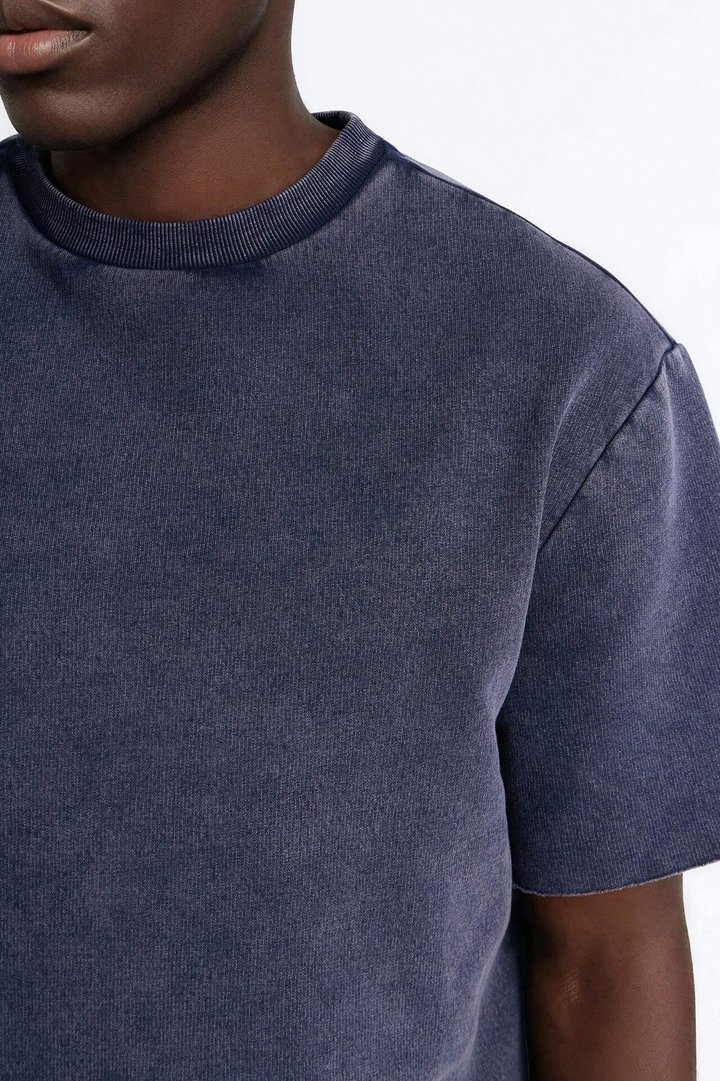 On The Go Washed Tee - Navy