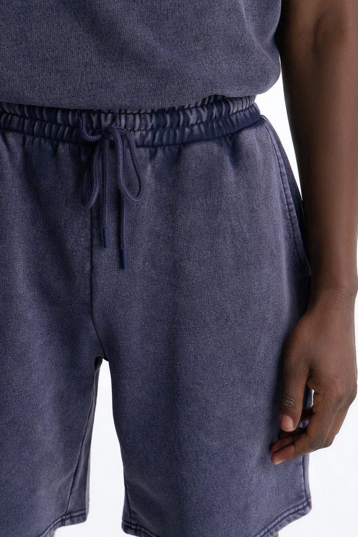 On The Go Washed Sweatshort - Navy