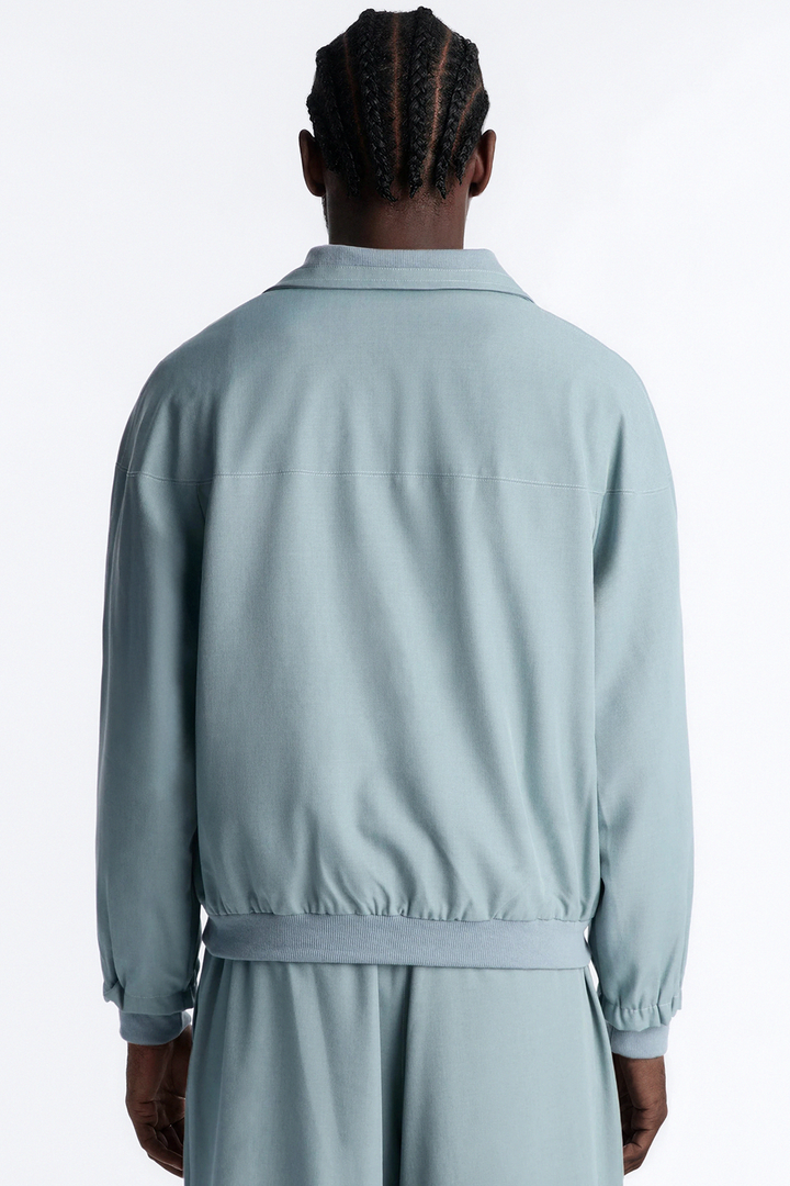 Relaxed Pearson Wave Casual Blazer - Blue