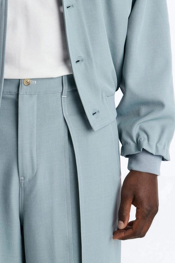 Baggy Pearson Wave Trouser - Blue