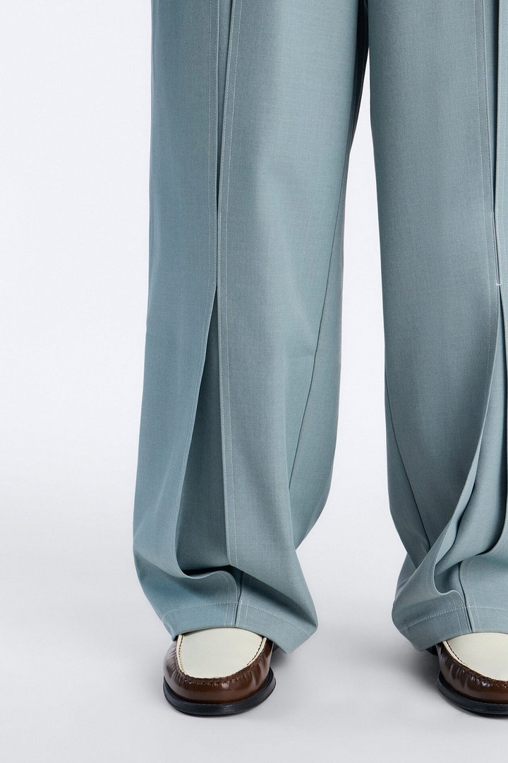 Baggy Pearson Wave Trouser - Blue